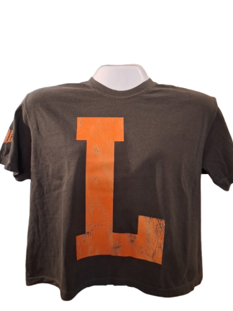 Llano Block "L" Graphic Tee – Cream & Dark Grey