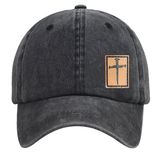 Leather‑Look Jesus Hat for Men & Women – Adjustable Vintage Christian Baseball Cap (Cotton/Polyester)