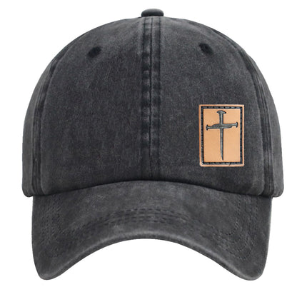 Leather‑Look Jesus Hat for Men & Women – Adjustable Vintage Christian Baseball Cap (Cotton/Polyester)