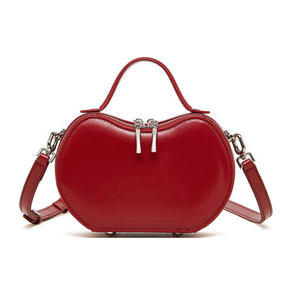 Creative Fruit Leather Shoulder Messenger Bag – Heartfelt Elegance Meets Urban Simplicity