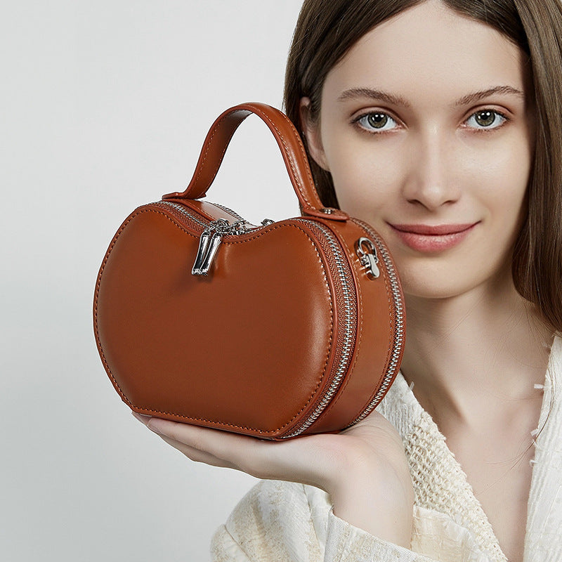Creative Fruit Leather Shoulder Messenger Bag – Heartfelt Elegance Meets Urban Simplicity