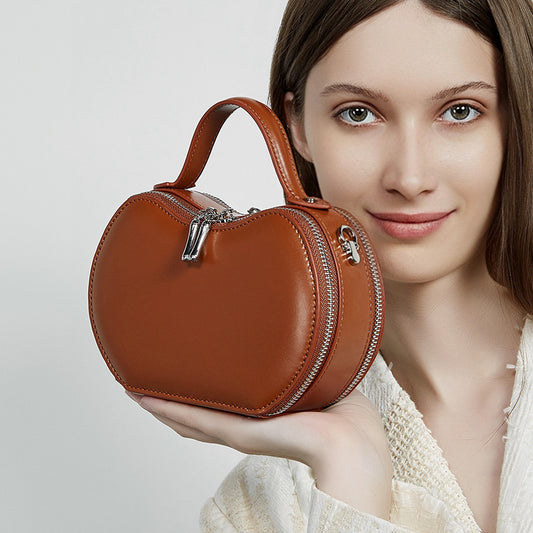 Creative Fruit Leather Shoulder Messenger Bag – Heartfelt Elegance Meets Urban Simplicity