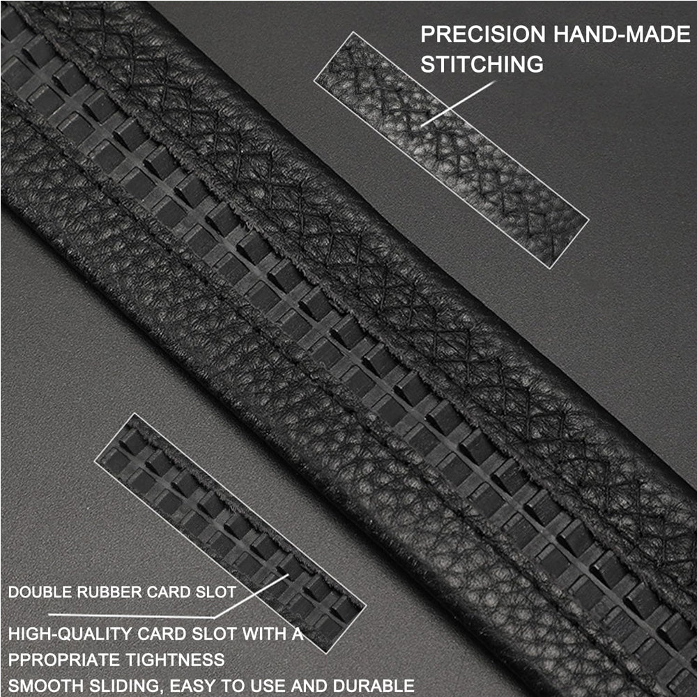 Men’s Automatic Leather Belt – Business, Casual & Formal Wear Adjustable Belt