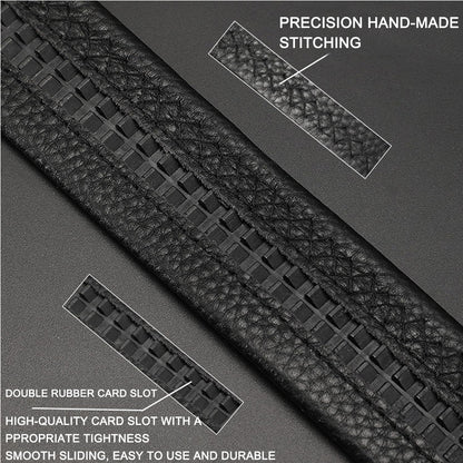 Men’s Automatic Leather Belt – Business, Casual & Formal Wear Adjustable Belt