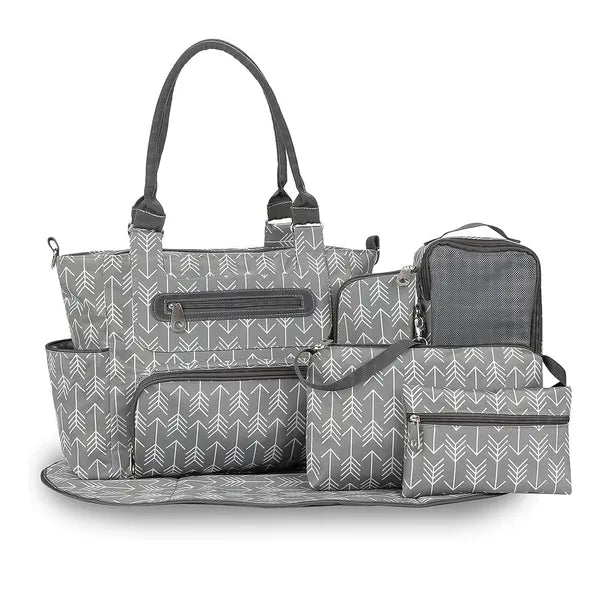 8‑Piece Baby Diaper Bag Set – Multifunctional Nappy Bags for Mom & Dad