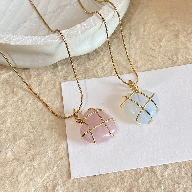 Barbie Dream Heart Moonstone Necklace – Kawaii Princess Jewelry  Once upon a sparkle, a tiny heart escaped from a cartoon princess’s diary and landed softly around your neck