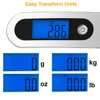 Portable Digital Luggage Scale – 50kg/10g LCD Hanging Weight Scale for Travel, Suitcases & Household Use