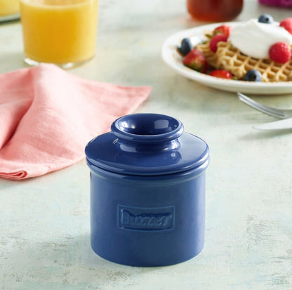 Royal Blue Cafe Retro Butter Bell Crock