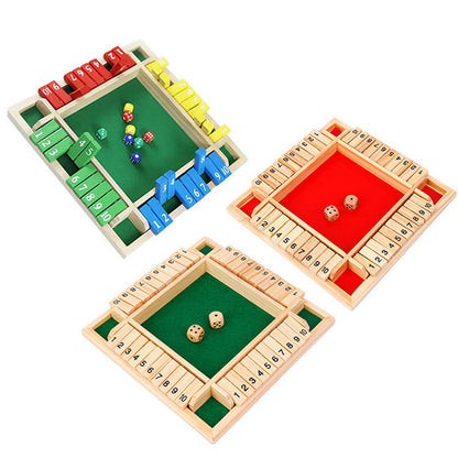 Shut The Box-Wooden Dice Board Game, for 2-6 Players, Improves Mathematical Skills, for Classroom, Home