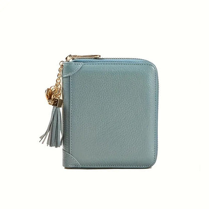 Mini Credit Card Holder For Women RFID Blocking Zipper Coin Purse Large Capacity