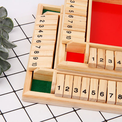 Shut The Box-Wooden Dice Board Game, for 2-6 Players, Improves Mathematical Skills, for Classroom, Home