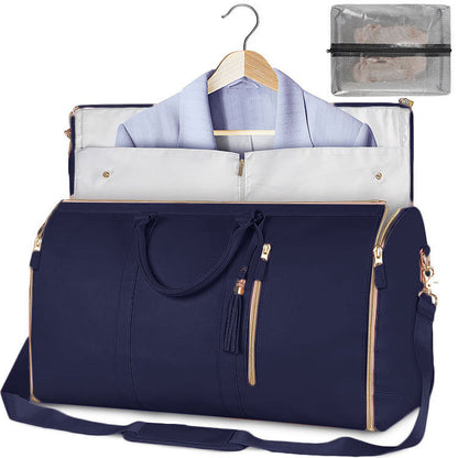 Large‑Capacity Travel Duffle Bag – Women’s Waterproof Folding Suit & Clothes Tote