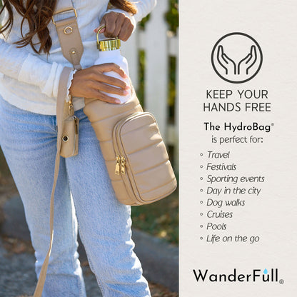 Taupe Vegan Leather Hydrobag® with Strap Bundle- Oprah's Favorite Things