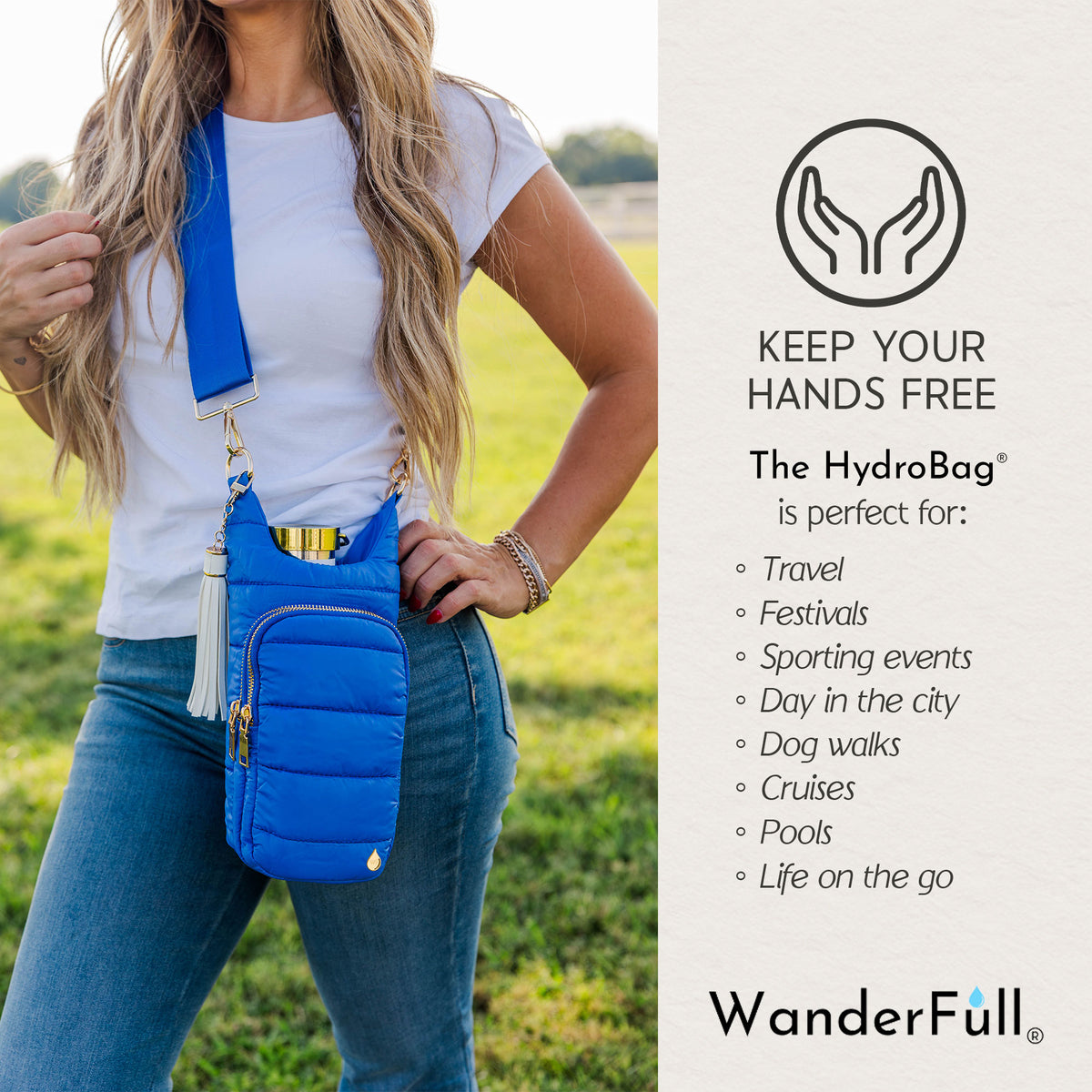 Royal Blue HydroBag® with Solid Strap