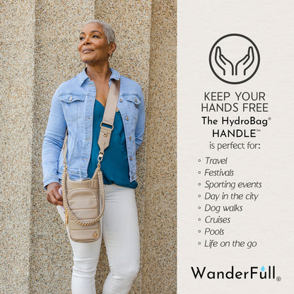 HydroBag® HANDLE®- Taupe Vegan Leather with Strap Bundle