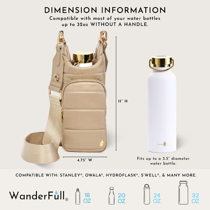 Taupe Vegan Leather Hydrobag® with Strap Bundle- Oprah's Favorite Things