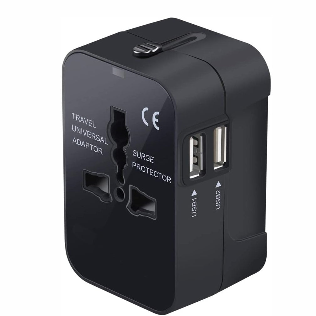Travel Adapter With USB C, Universal All In One Worldwide  AC Power Plug Adapter USB Type C Charging For USA EU UK AUS