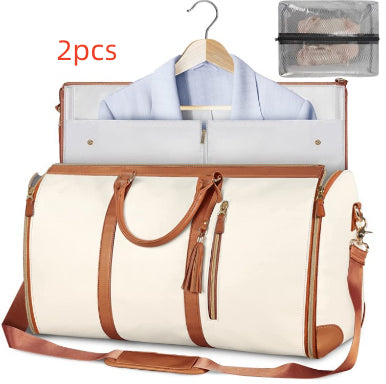 Large‑Capacity Travel Duffle Bag – Women’s Waterproof Folding Suit & Clothes Tote