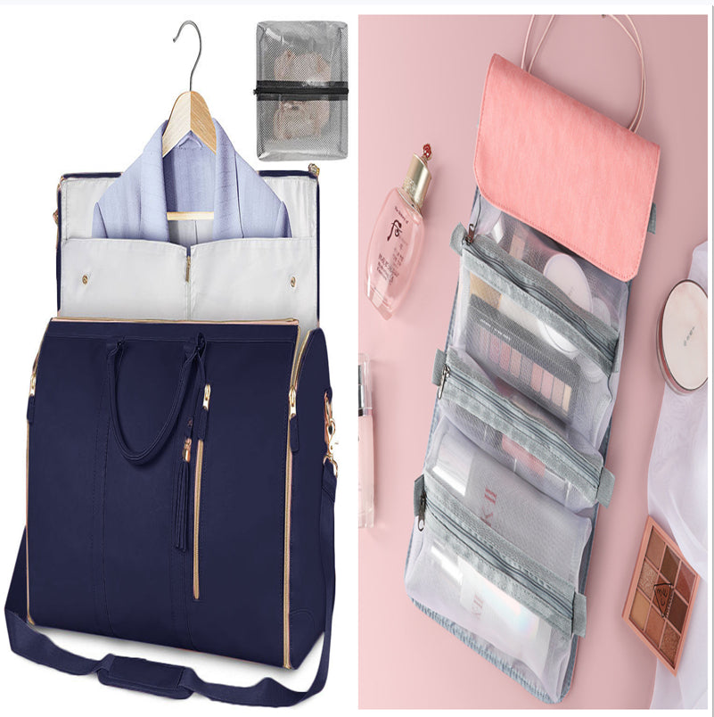Large‑Capacity Travel Duffle Bag – Women’s Waterproof Folding Suit & Clothes Tote