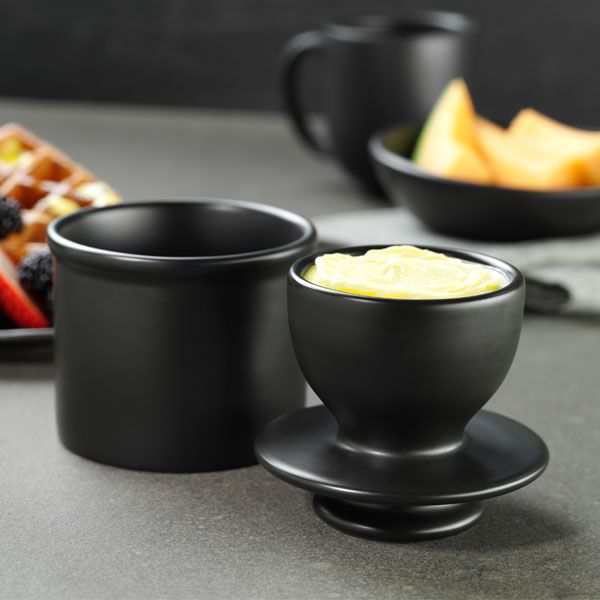 Classic Matte Black Butter Bell Crock