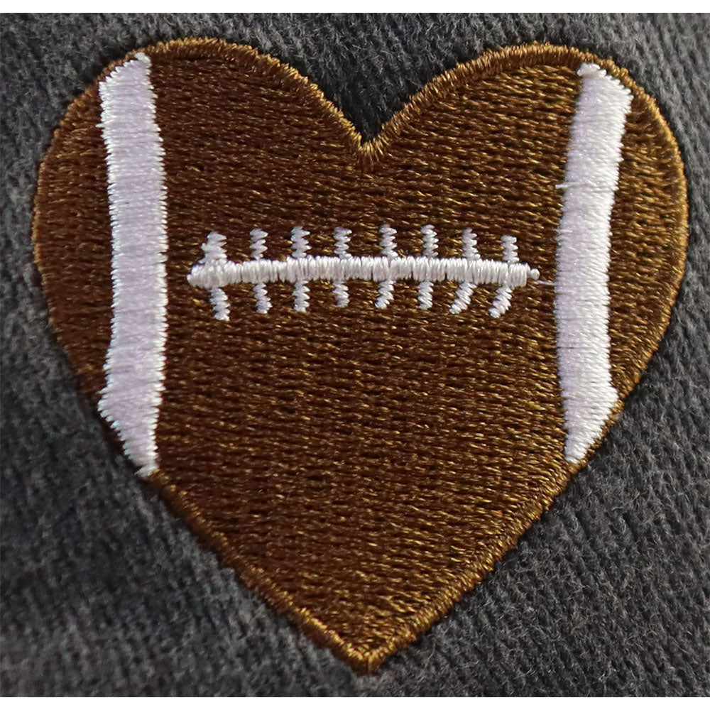 Football Heart Baseball Cap – Unisex Vintage Washed Hat for Football Fans