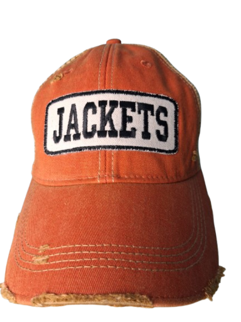 Llano Jackets Distressed Patch Trucker Hat – Vintage Orange