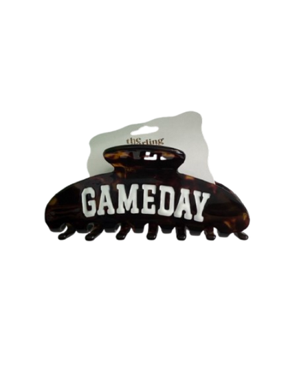 "GAMEDAY" Tortoiseshell Acetate Claw Clip – Hair Accessory