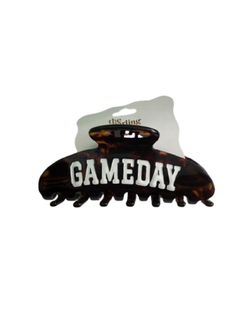 "GAMEDAY" Tortoiseshell Acetate Claw Clip – Hair Accessory