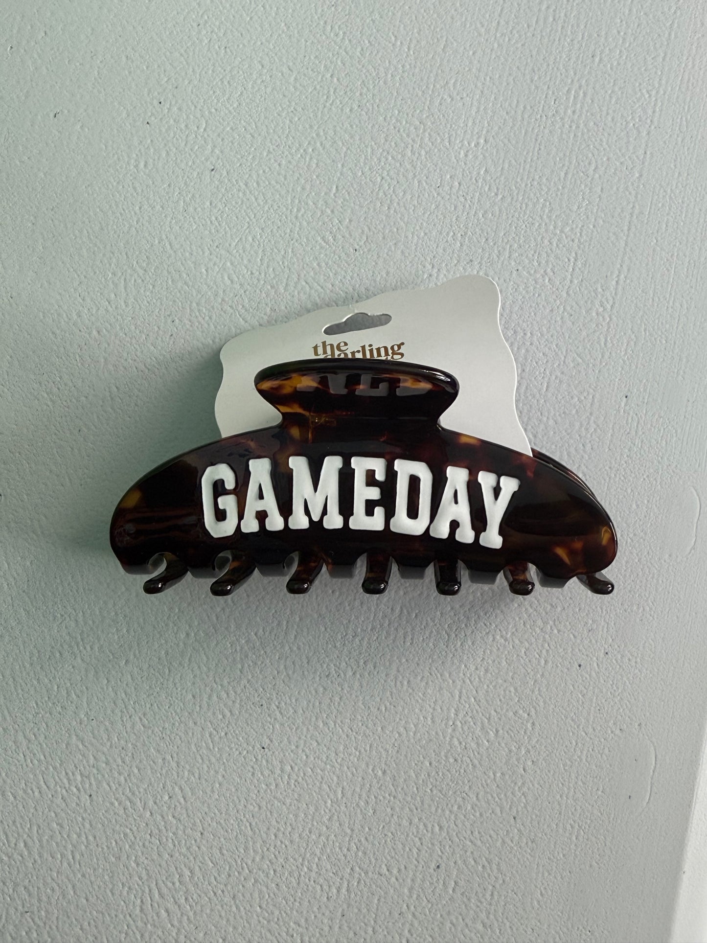 "GAMEDAY" Tortoiseshell Acetate Claw Clip – Hair Accessory