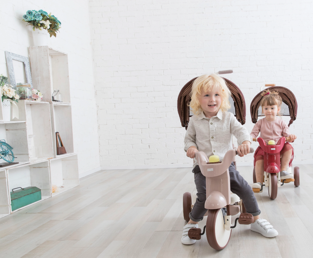 Iimo 3-In-1 Foldable Tricycle With Canopy - Luxury Design, Smart Functions, Outdoor Ready