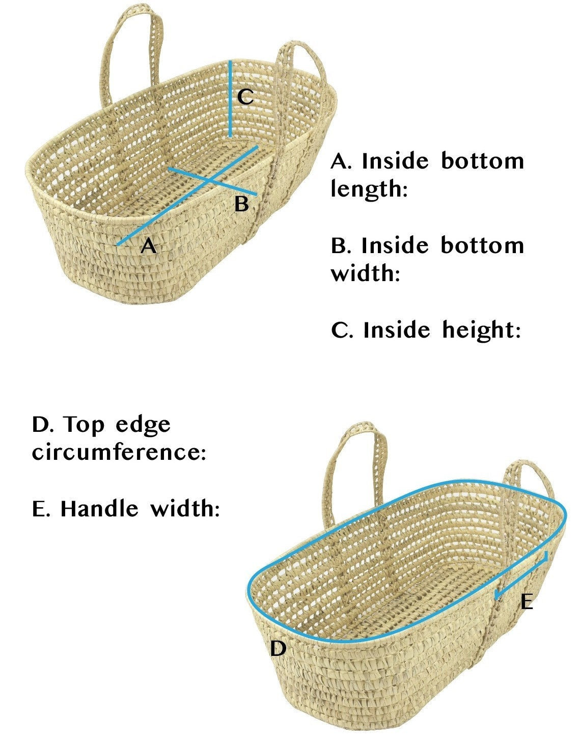Moses Basket Liner Cover – Simple, Modern & Breathable