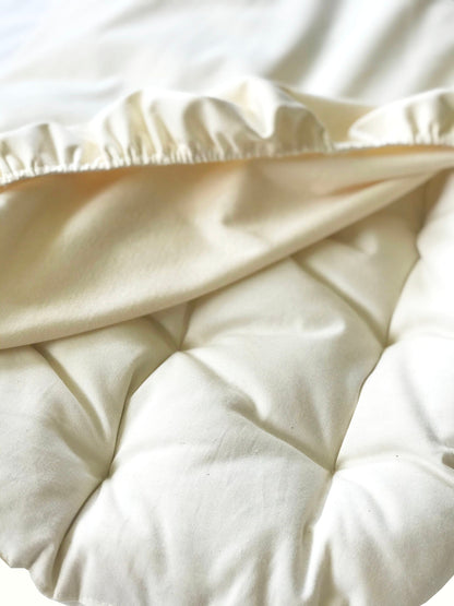 Baby & Toddler Waterproof Natural Ivory Organic Cotton Jersey - Custom Fitted Sheet