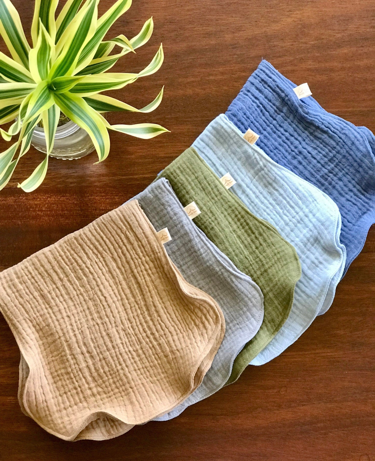Organic Cotton Gauze Burp Cloths – 5 Pack (Soft, Absorbent & Essential) Boy