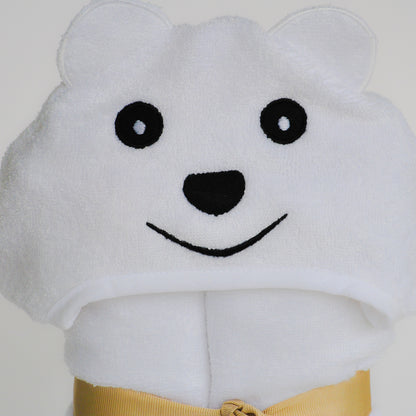Bamboo Rayon Bear Hooded Turkish Towel for Kids - A Cozy Hug for your Cub