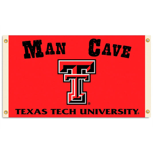 Texas Tech University Red Raiders 3x5 Feet Flag Banner, Man Cave Design, Metal Grommets, Outdoor Use, Single Sided