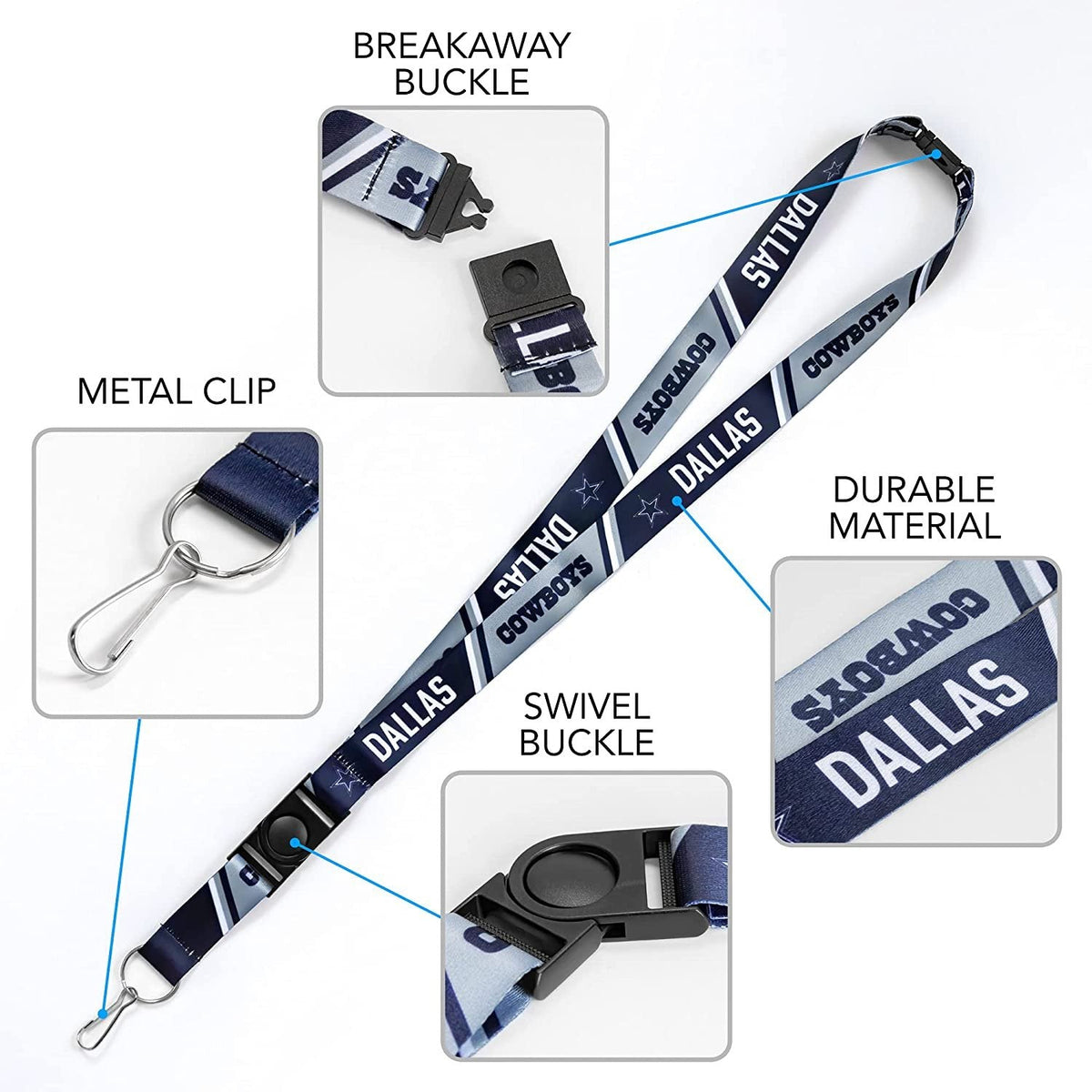 Texas Tech University Red Raiders Lanyard Keychain Double Sided Breakaway Safety Design Adult