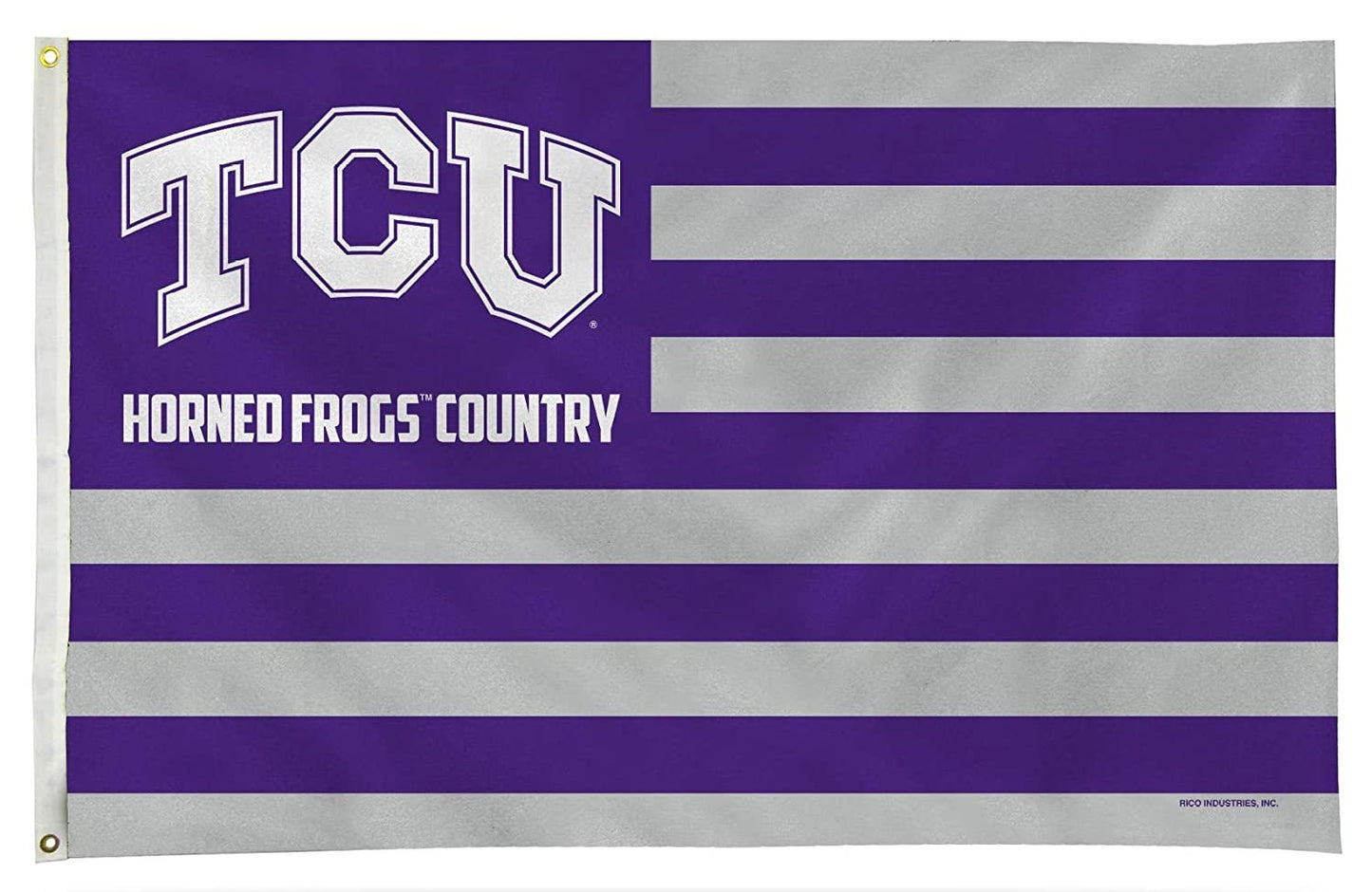 Texas Christian University Horned Frogs TCU Flag Banner 3x5 Country Design Premium with Metal Grommets Outdoor House