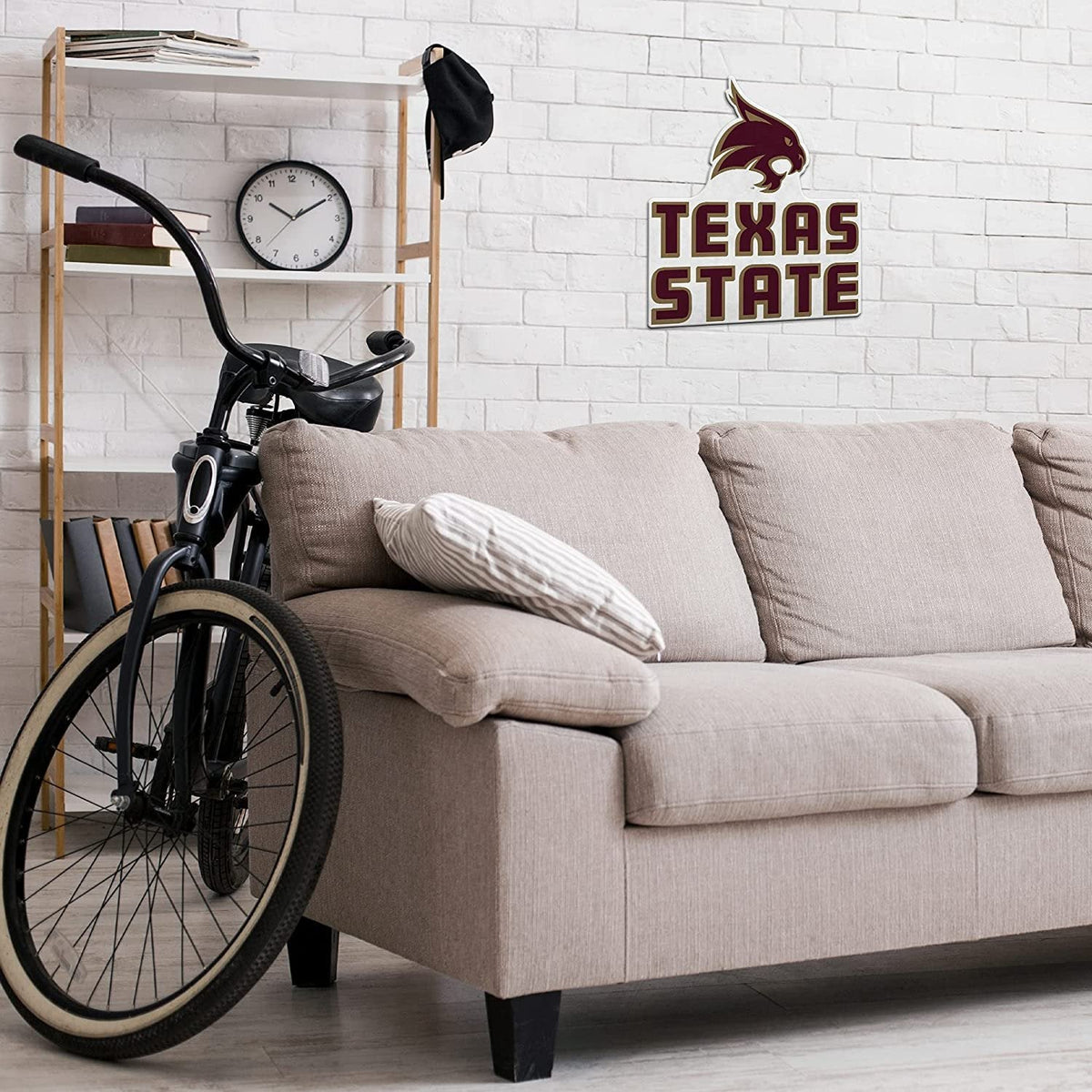 Texas State University Bobcats Soft Felt Pennant, Primary Design, Shape Cut, 18 Inch, Easy To Hang