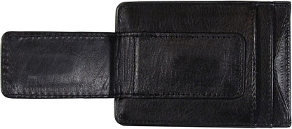 Texas A&M University Aggies Black Leather Wallet, Front Pocket Magnetic Money Clip, Printed Logo