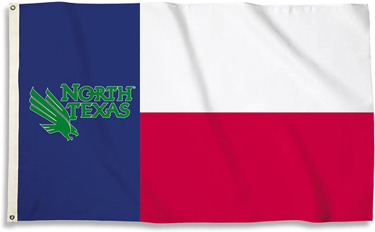 University of North Texas Mean Green Premium Flag Banner, 3x5 Feet with Metal Grommets, Outdoor or Indoor Use, Single Sided