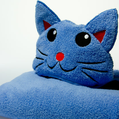 Cat Hooded Cotton Turkish Towel - Purr-fectly Soft for Little Ones: Kids