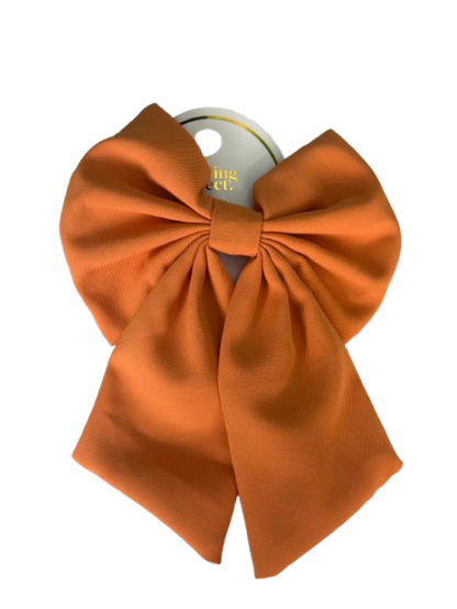 Oversized Game Day Hair Bow Clip – Burnt Orange
