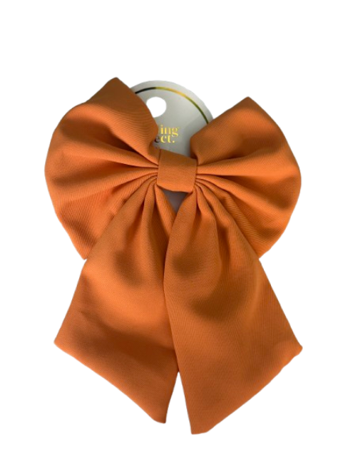 Oversized Game Day Hair Bow Clip – Burnt Orange