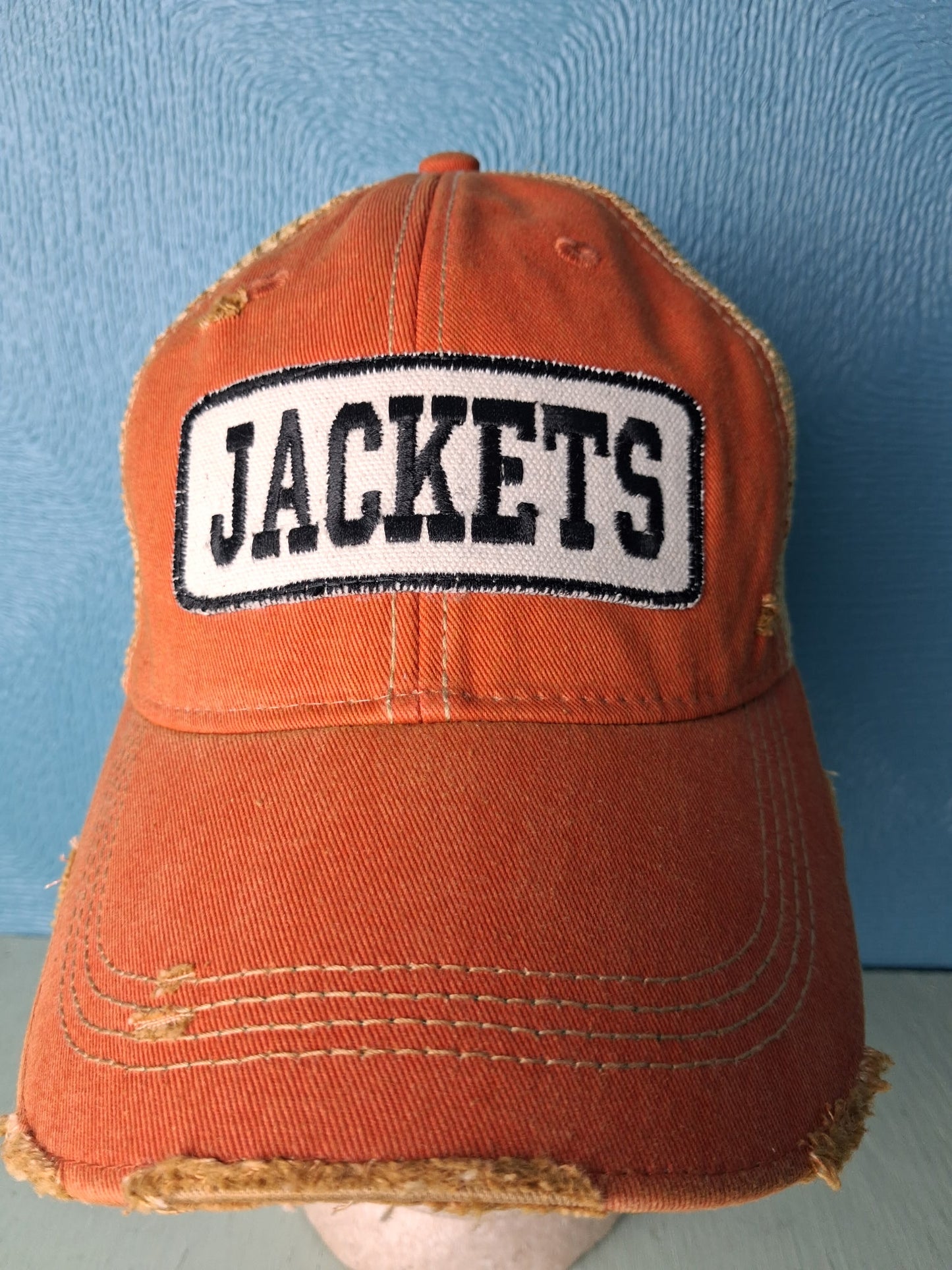 Llano Jackets Distressed Patch Trucker Hat – Vintage Orange