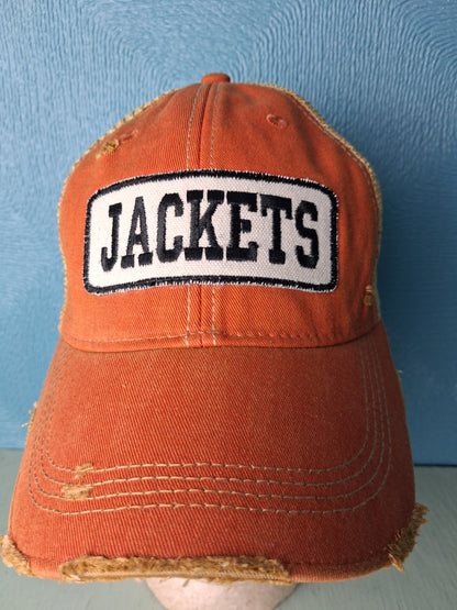 Llano Jackets Distressed Patch Trucker Hat – Vintage Orange