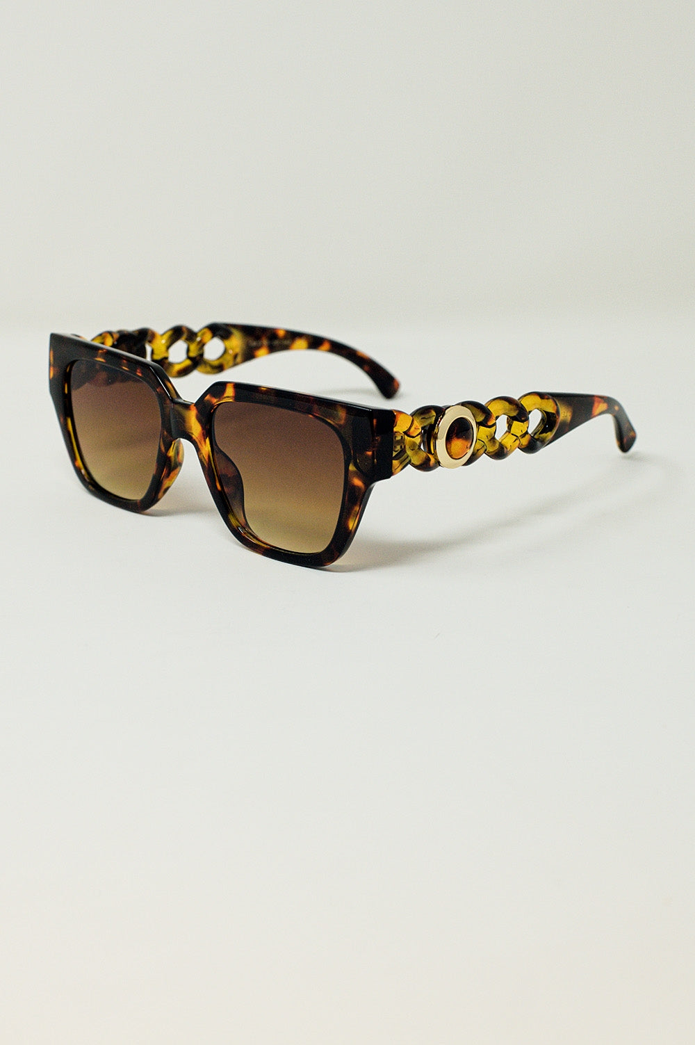 Oversized Cat Eye Sunglasses - Brown Vintage Elegance
