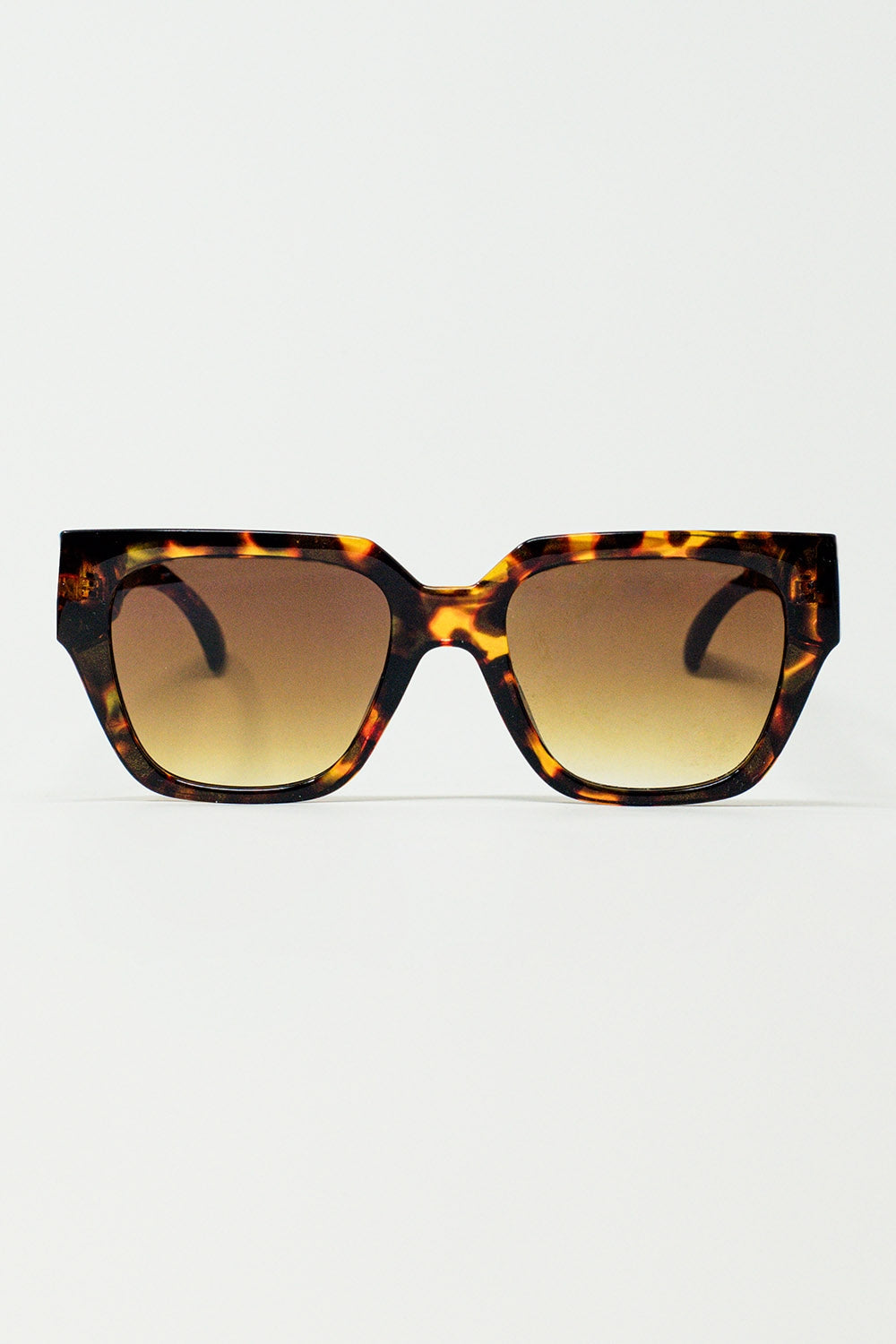Oversized Cat Eye Sunglasses - Brown Vintage Elegance