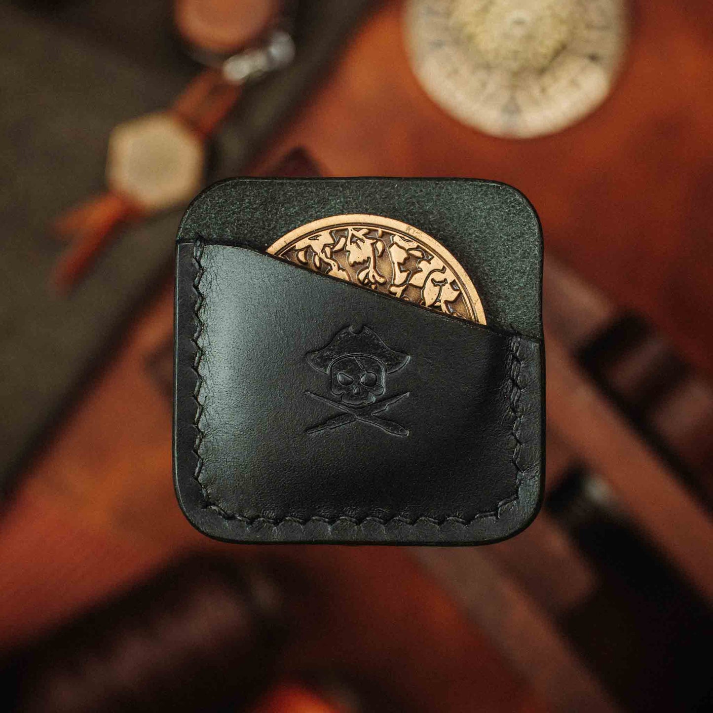 Challenge Coin Holder - Peso Pocket | Coin Case | Handcrafted Leather Military Challenge