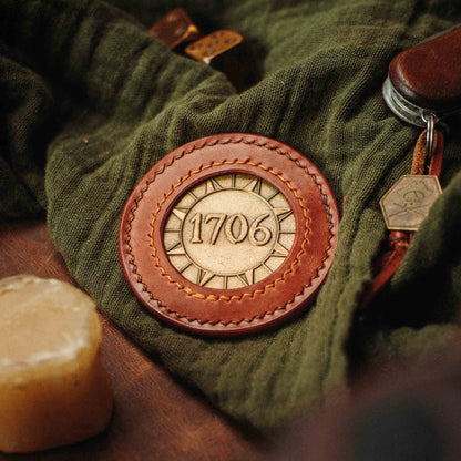 Round Coin Holder - Peso Pocket v2 | Challenge Coin Case | Handcrafted Leather