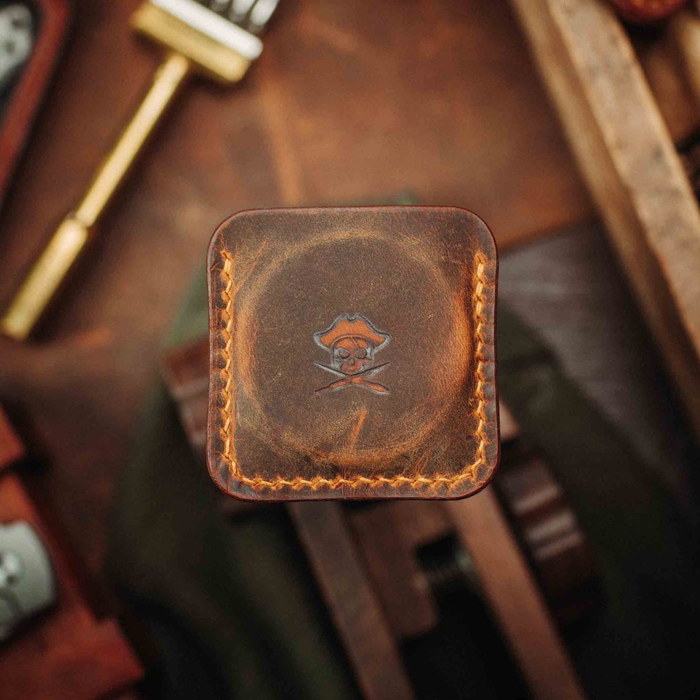 Challenge Coin Holder - Peso Pocket v3 | Leather Coin Case | Handcrafted Leather EDC